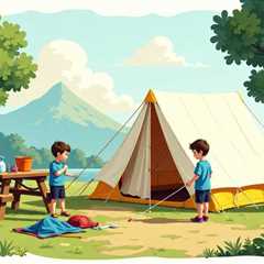 How do I ensure camping safety for my family?