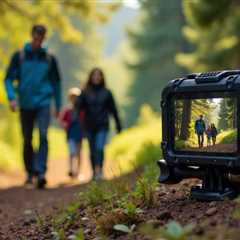 How can I take great family photos while camping?