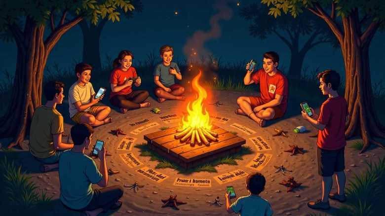 What storytelling activities can we do around the campfire?